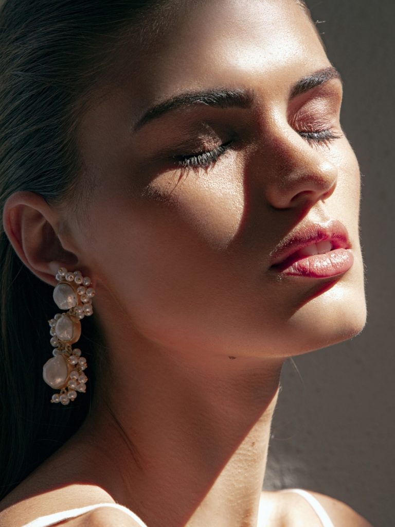 Soft pink bridal makeup look by hair and makeup artist Karissa McLaren.