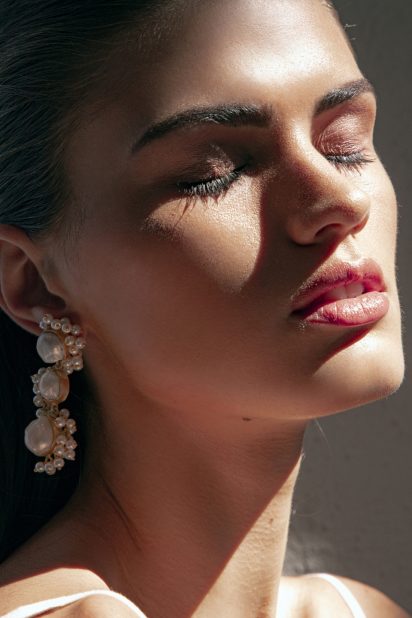Soft pink bridal makeup look by hair and makeup artist Karissa McLaren.